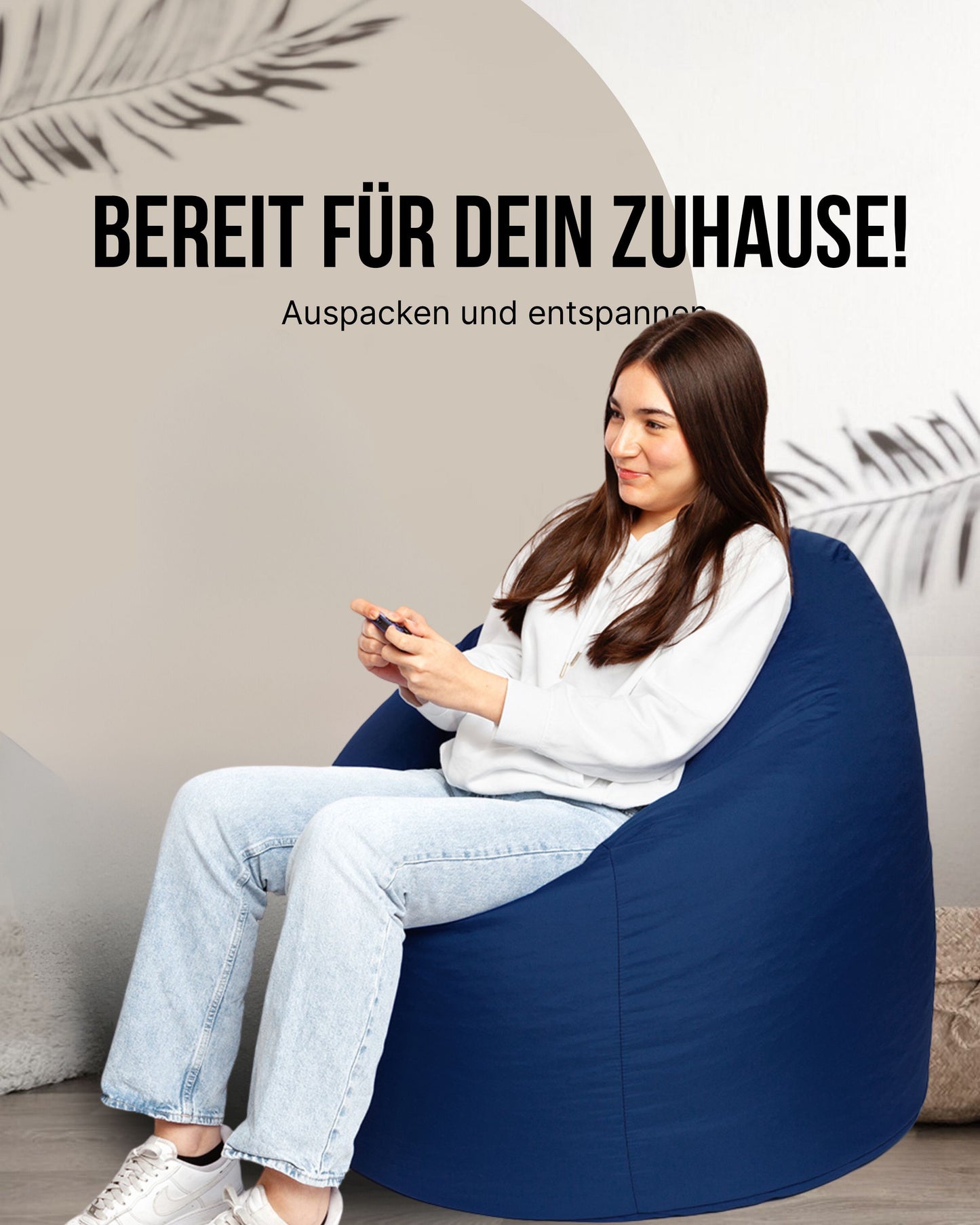 Sitzsack in Tropfenform