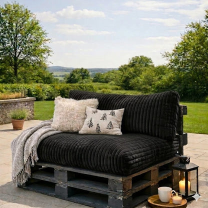 Paletti Cord™ Palettenpolster Set – Sitz- & Rückenkissen für Europaletten