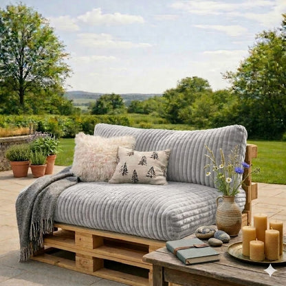 Paletti Cord™ Palettenpolster Set – Sitz- & Rückenkissen für Europaletten