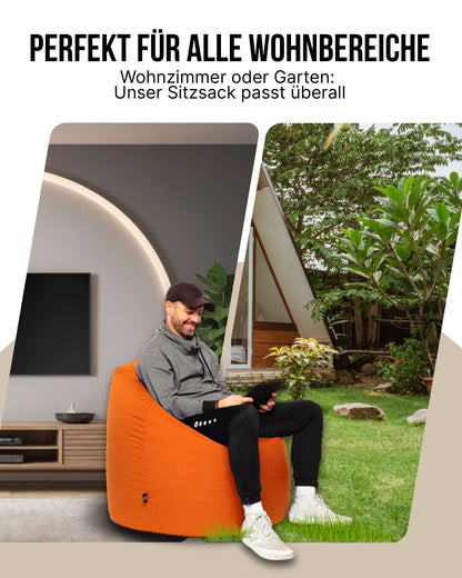 Sitzsack in Tropfenform