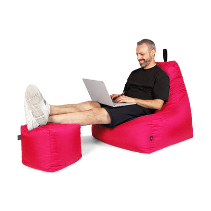 Lounge-Sessel XXL mit Hocker