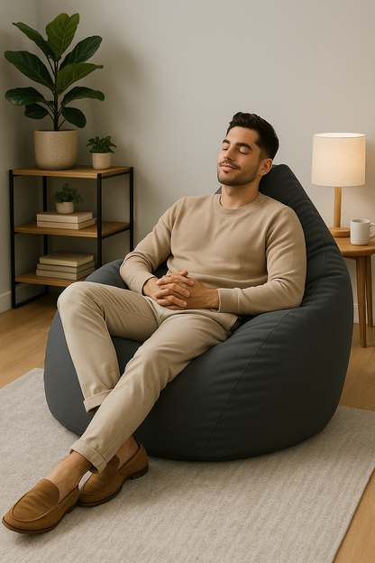 Sitzsack in Tropfenform