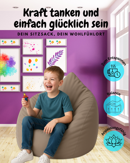 Sitzsack in Tropfenform