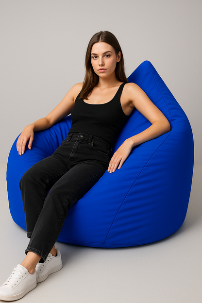 Sitzsack in Tropfenform