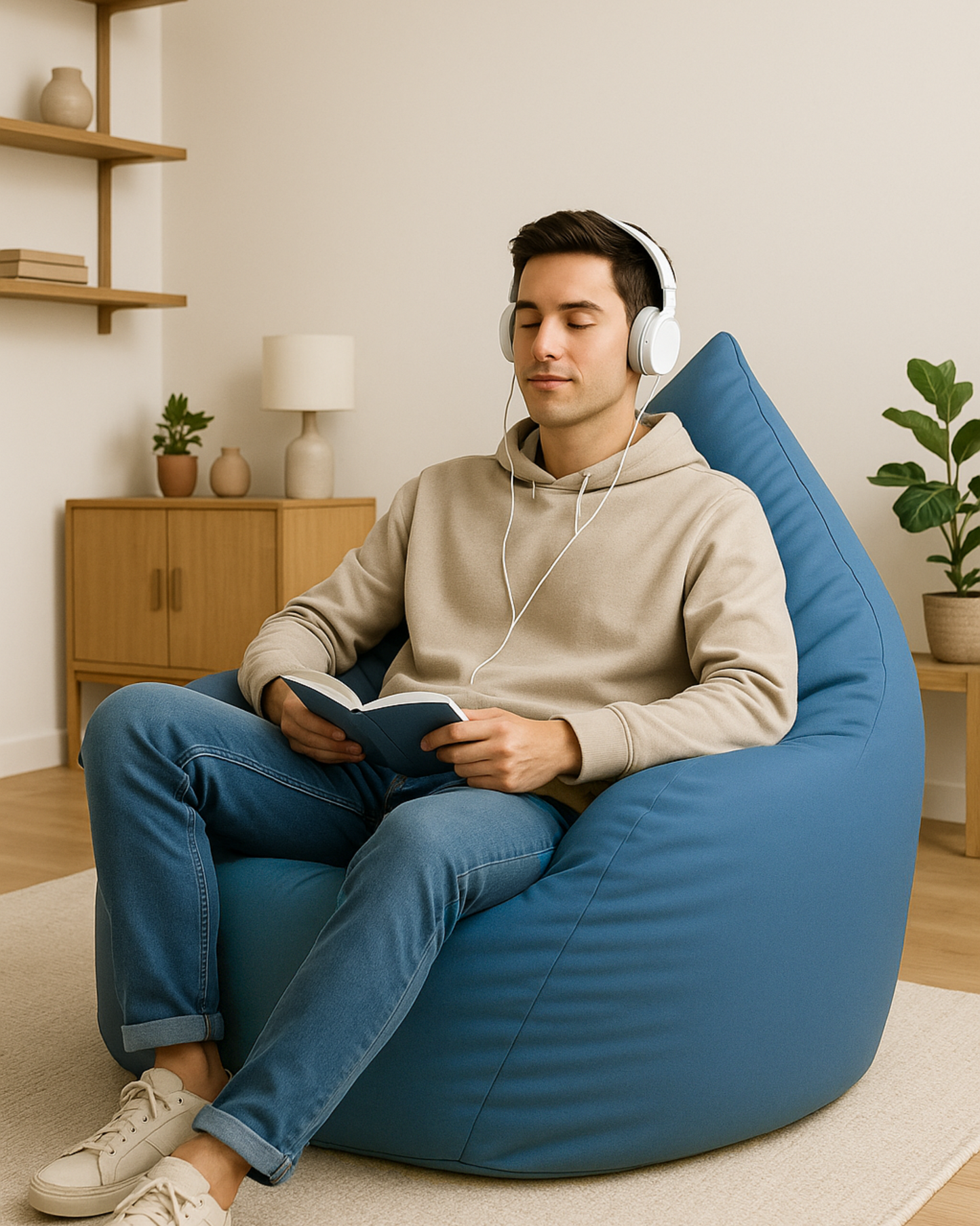 Sitzsack in Tropfenform