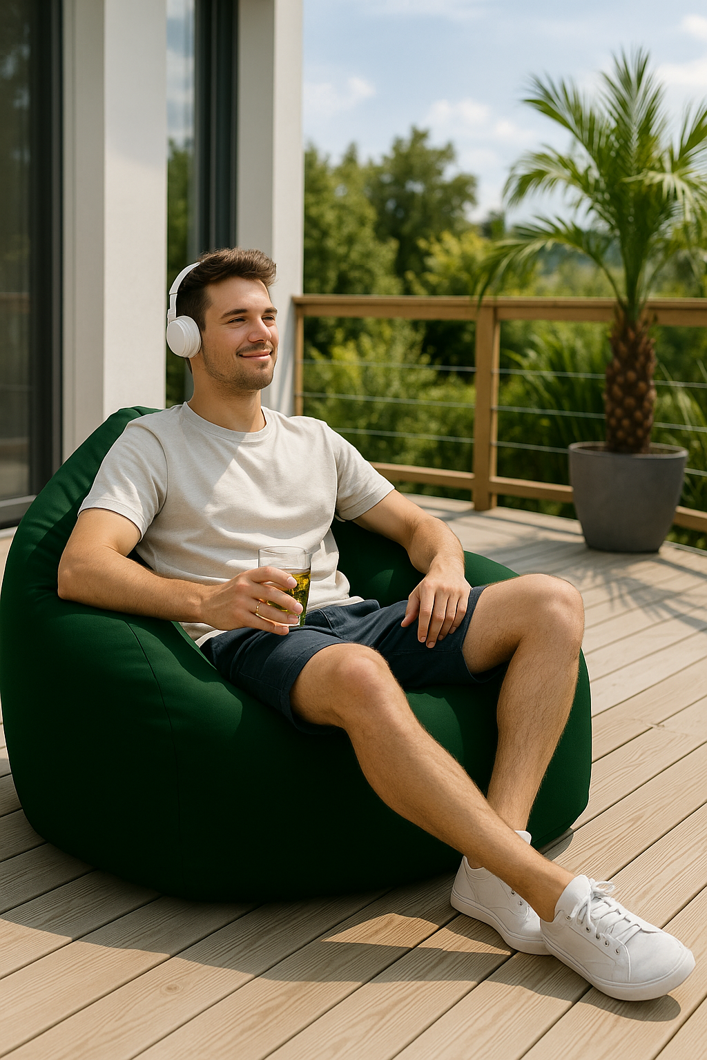 Sitzsack in Tropfenform