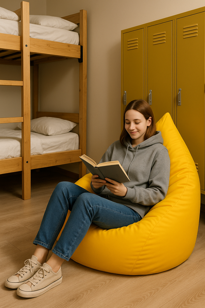 Sitzsack in Tropfenform