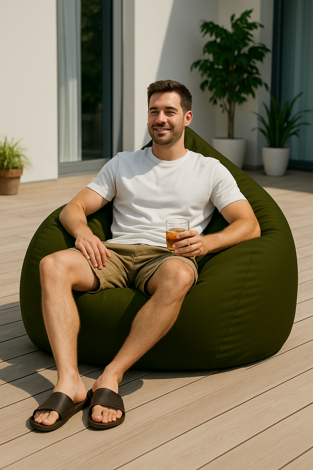 Sitzsack in Tropfenform