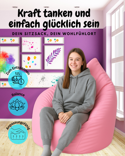 Sitzsack in Tropfenform