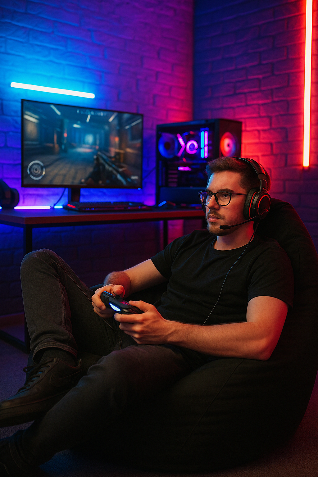 Sitzsack in Tropfenform