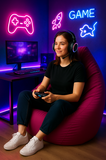 Sitzsack in Tropfenform