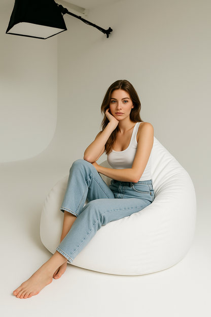 Sitzsack in Tropfenform