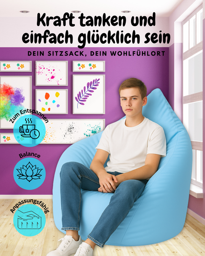 Sitzsack in Tropfenform