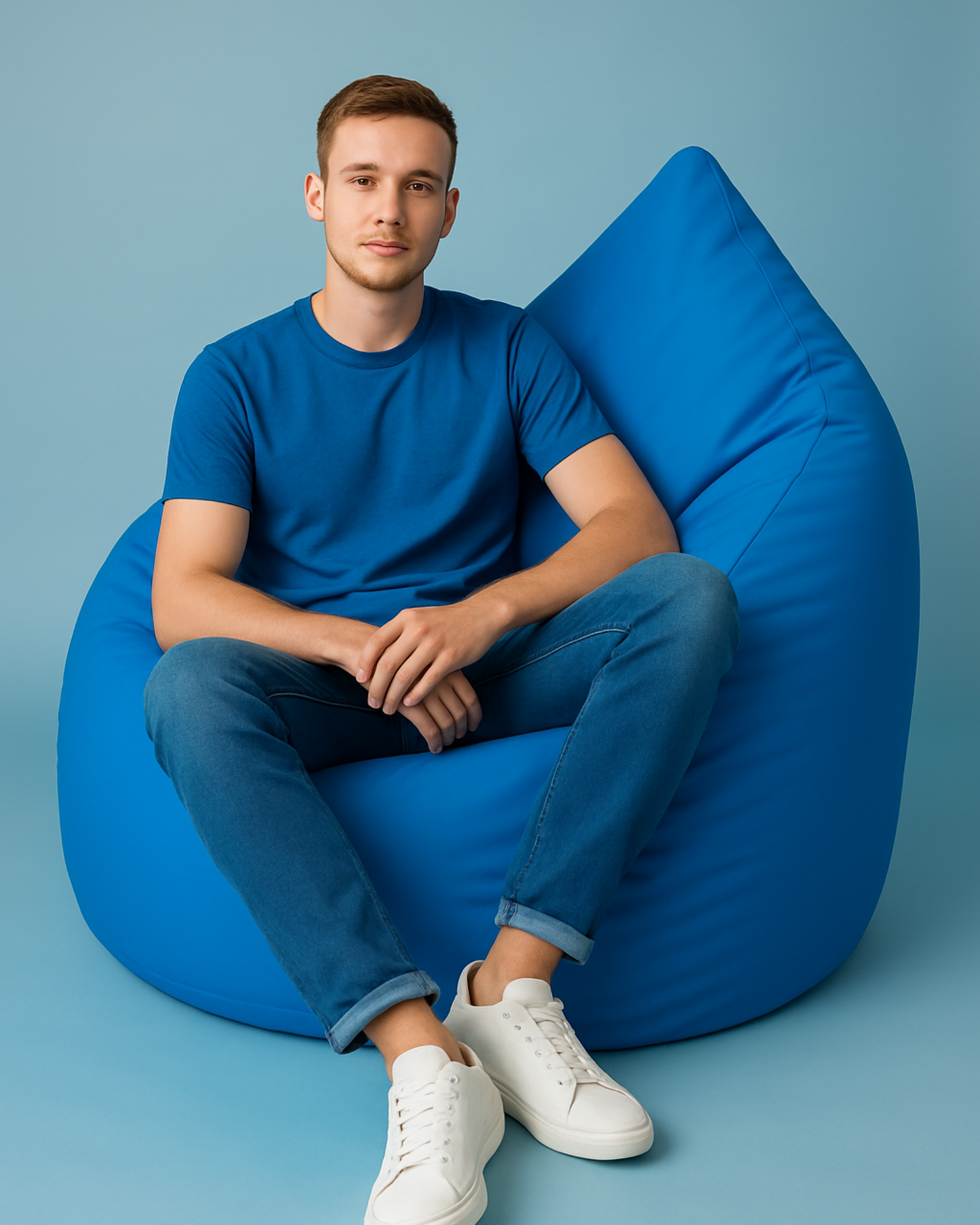 Sitzsack in Tropfenform