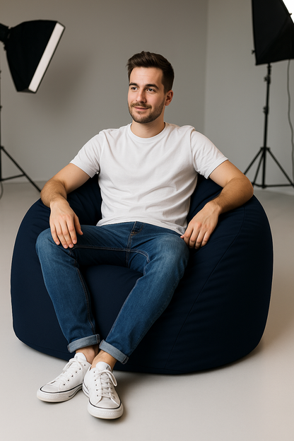 Sitzsack in Tropfenform