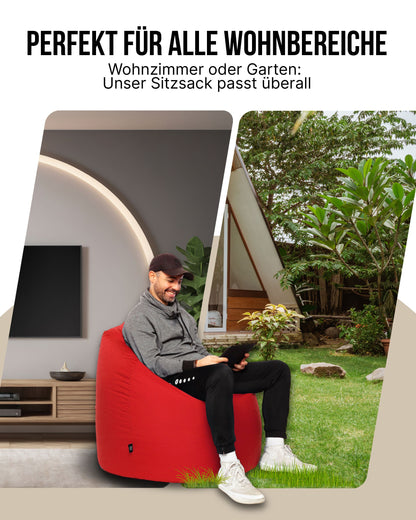 Sitzsack in Tropfenform