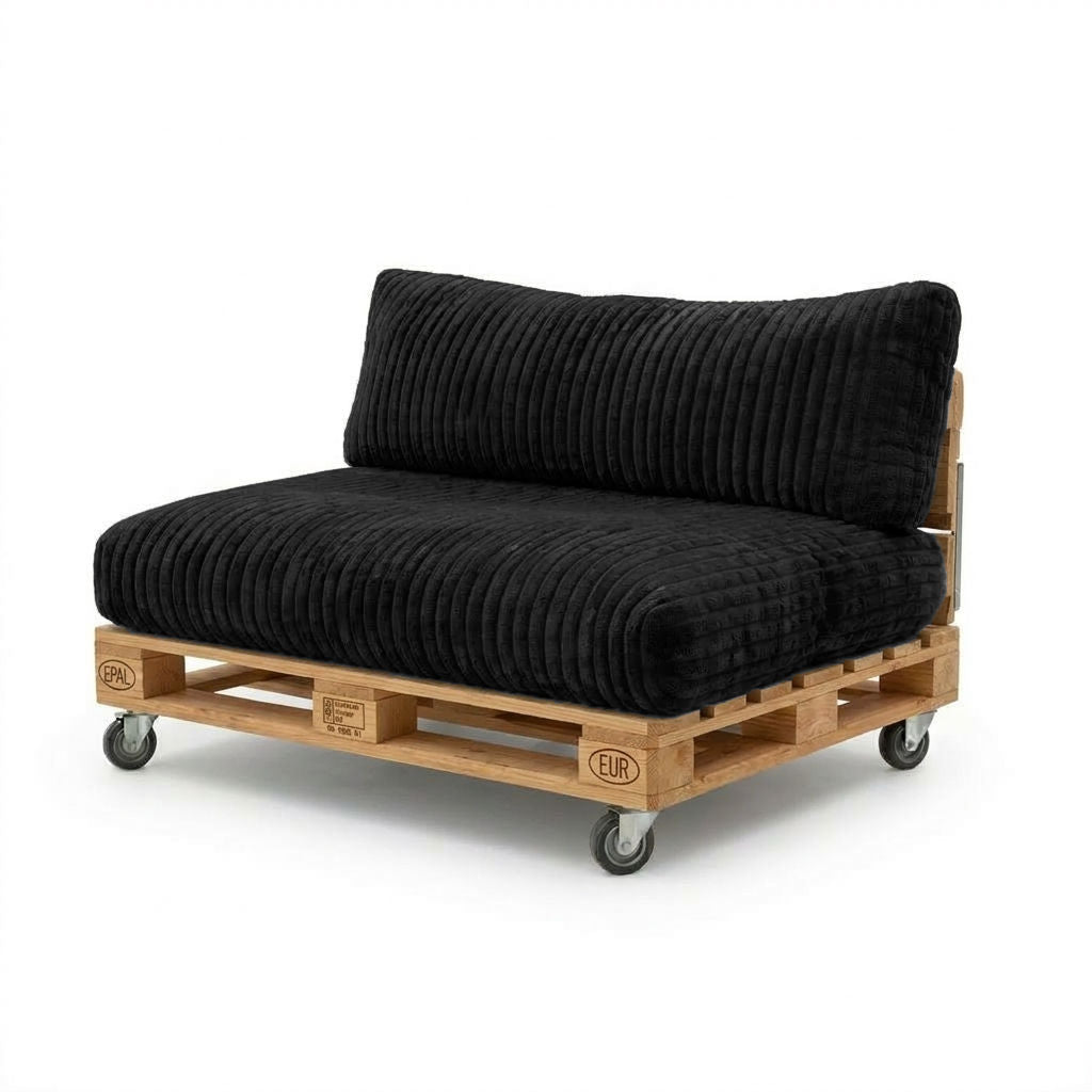 Paletti Cord™ Palettenpolster Set – Sitz- & Rückenkissen für Europaletten