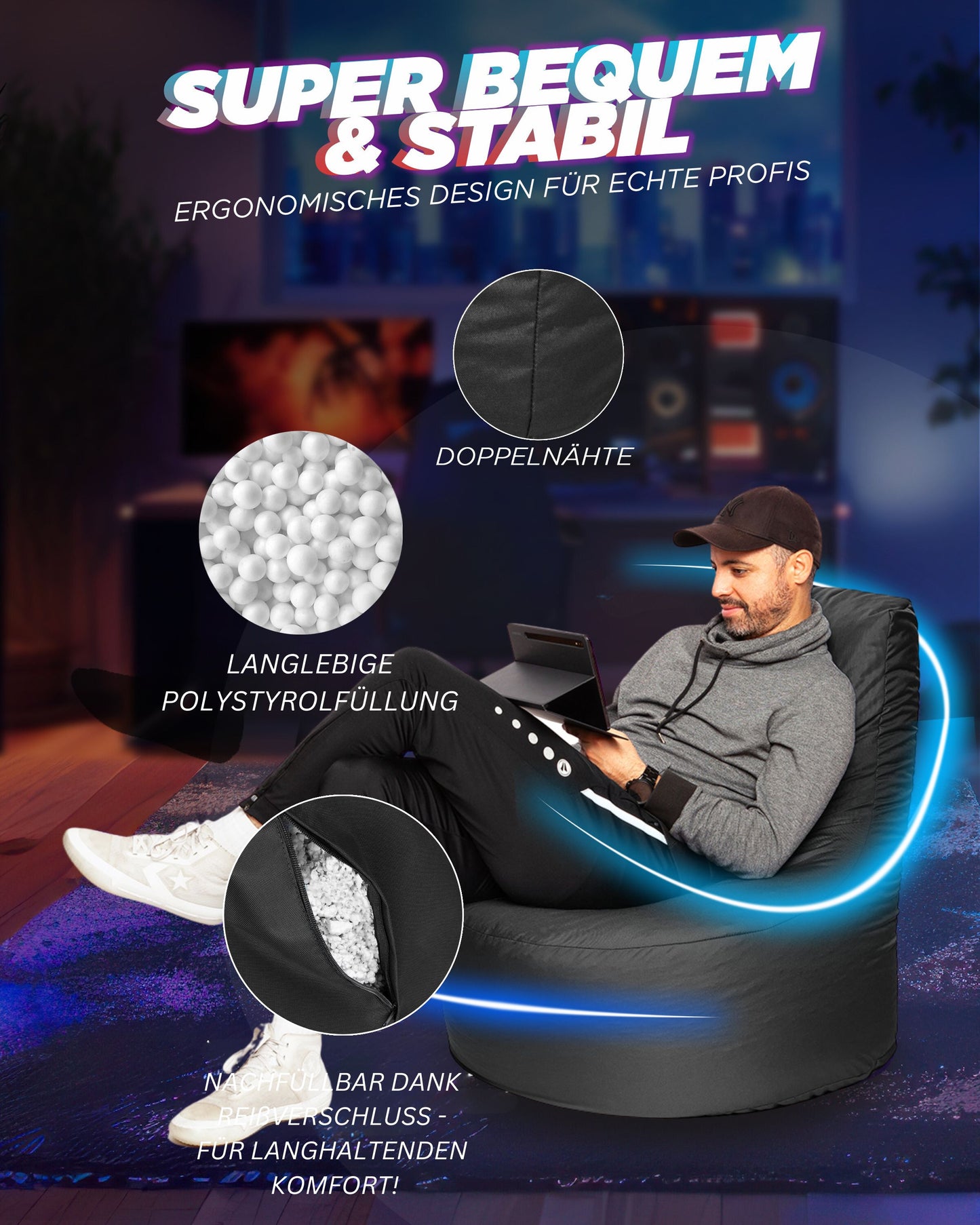 Gaming Sitzsack XXL