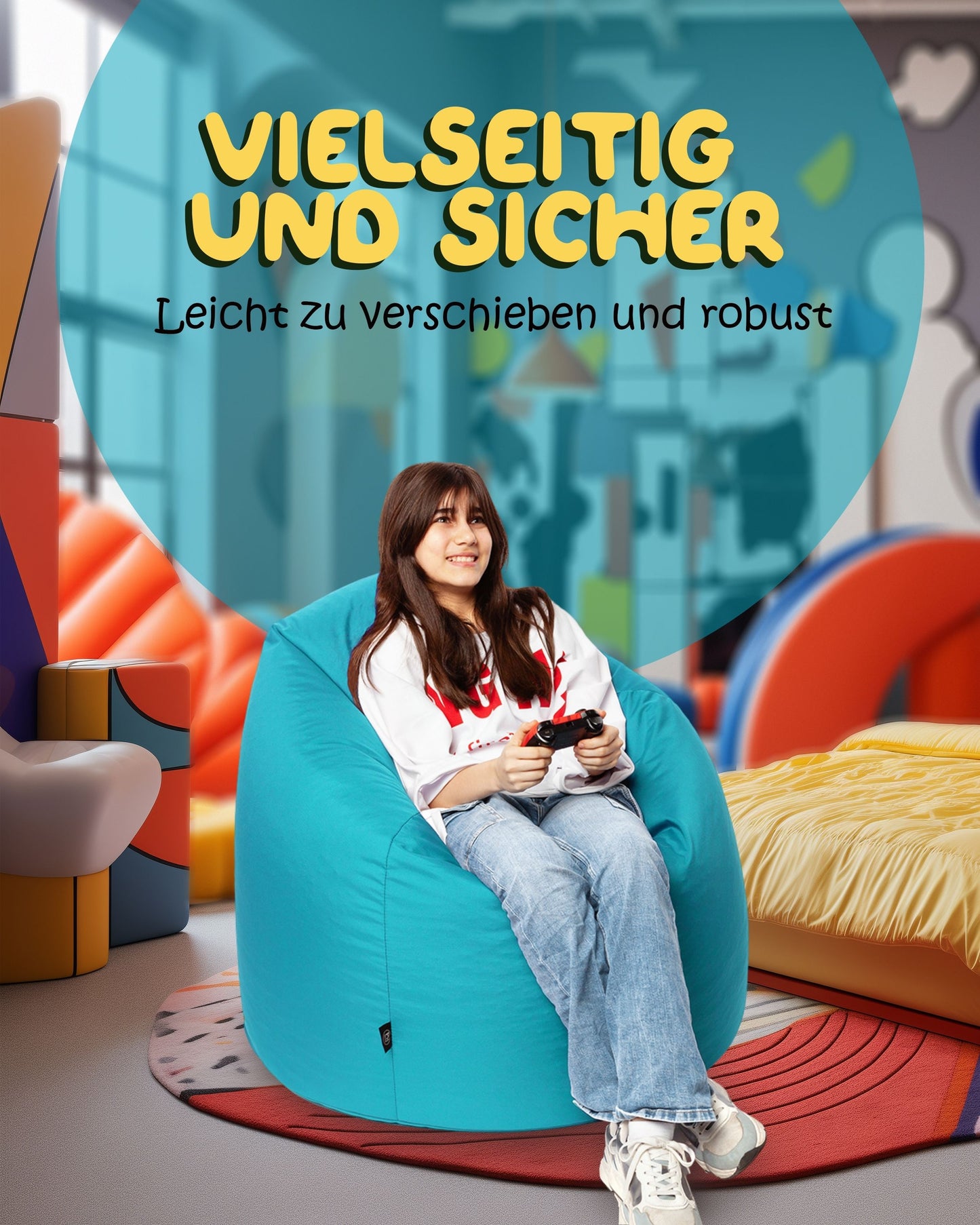 Sitzsack in Tropfenform