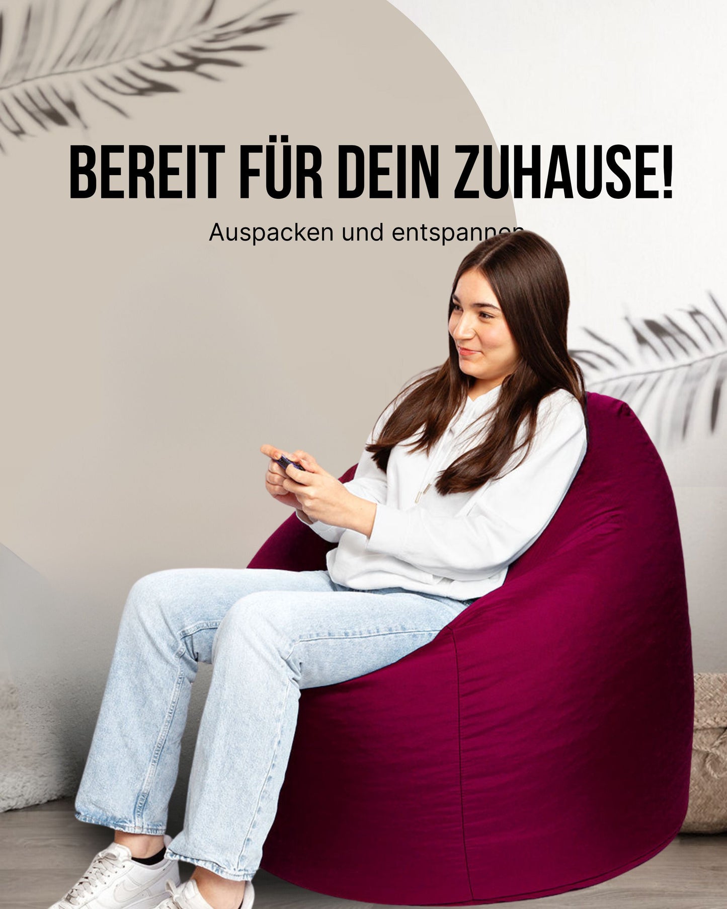 Sitzsack in Tropfenform