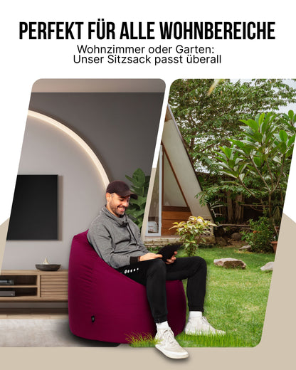 Sitzsack in Tropfenform