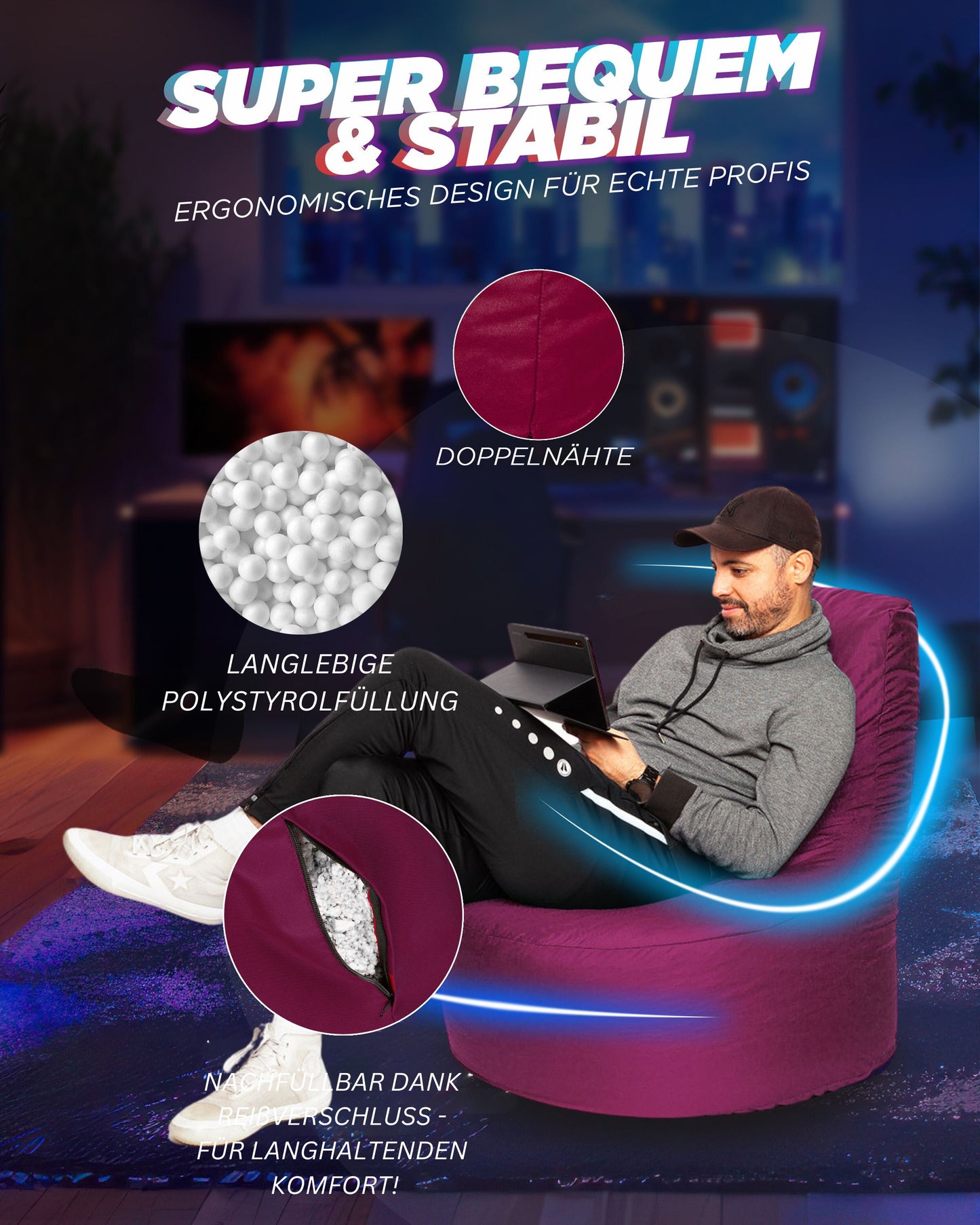 Gaming Sitzsack XXL