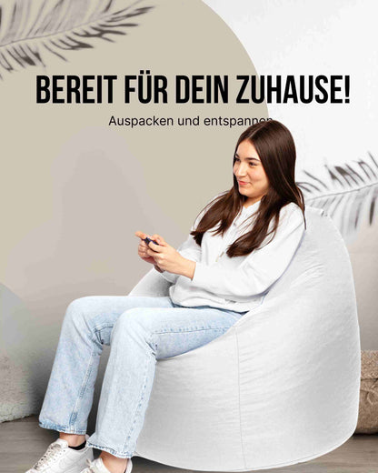 Sitzsack in Tropfenform