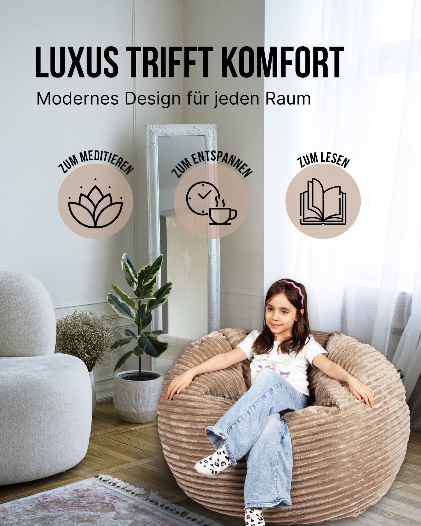 PatchHome Cord 2-in-1 Sitzsack– Stilvoller Komfort für jedes Zuhause