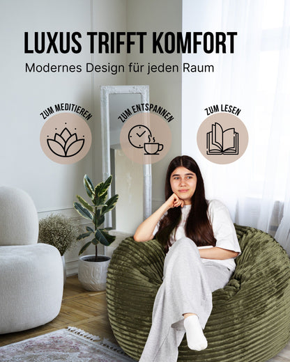 PatchHome Cord 2-in-1 Sitzsack– Stilvoller Komfort für jedes Zuhause