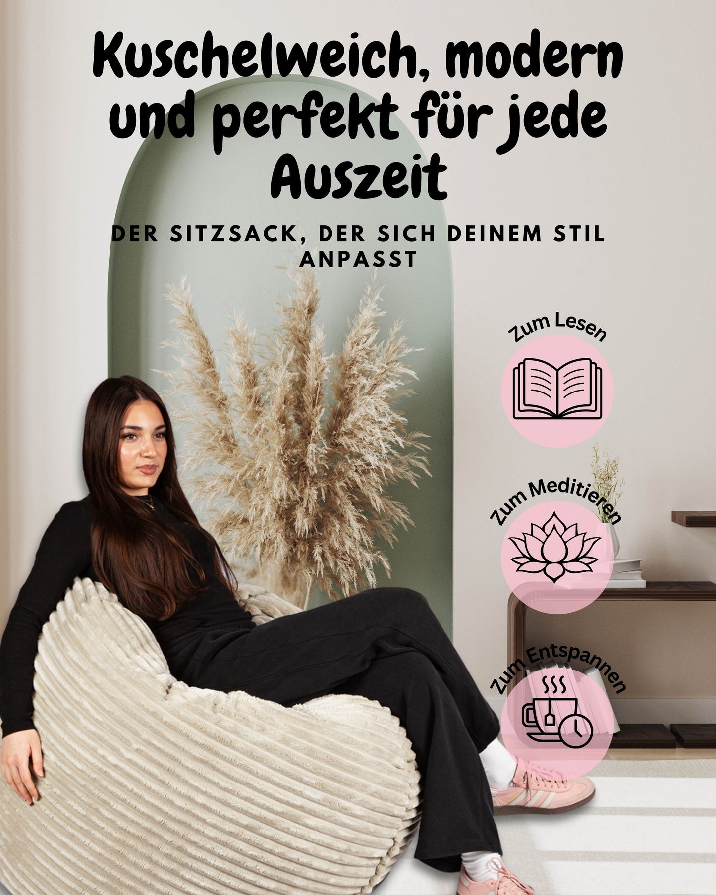 PatchHome Cord 2-in-1 Sitzsack– Stilvoller Komfort für jedes Zuhause
