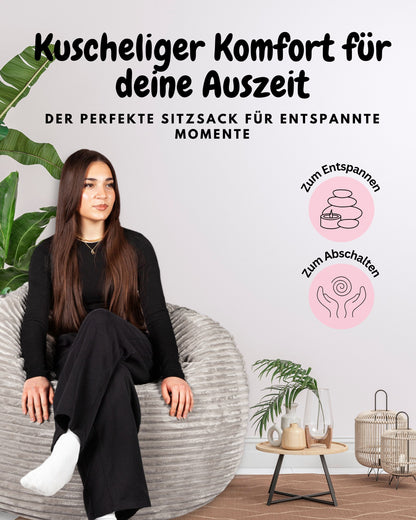 PatchHome Cord 2-in-1 Sitzsack– Stilvoller Komfort für jedes Zuhause