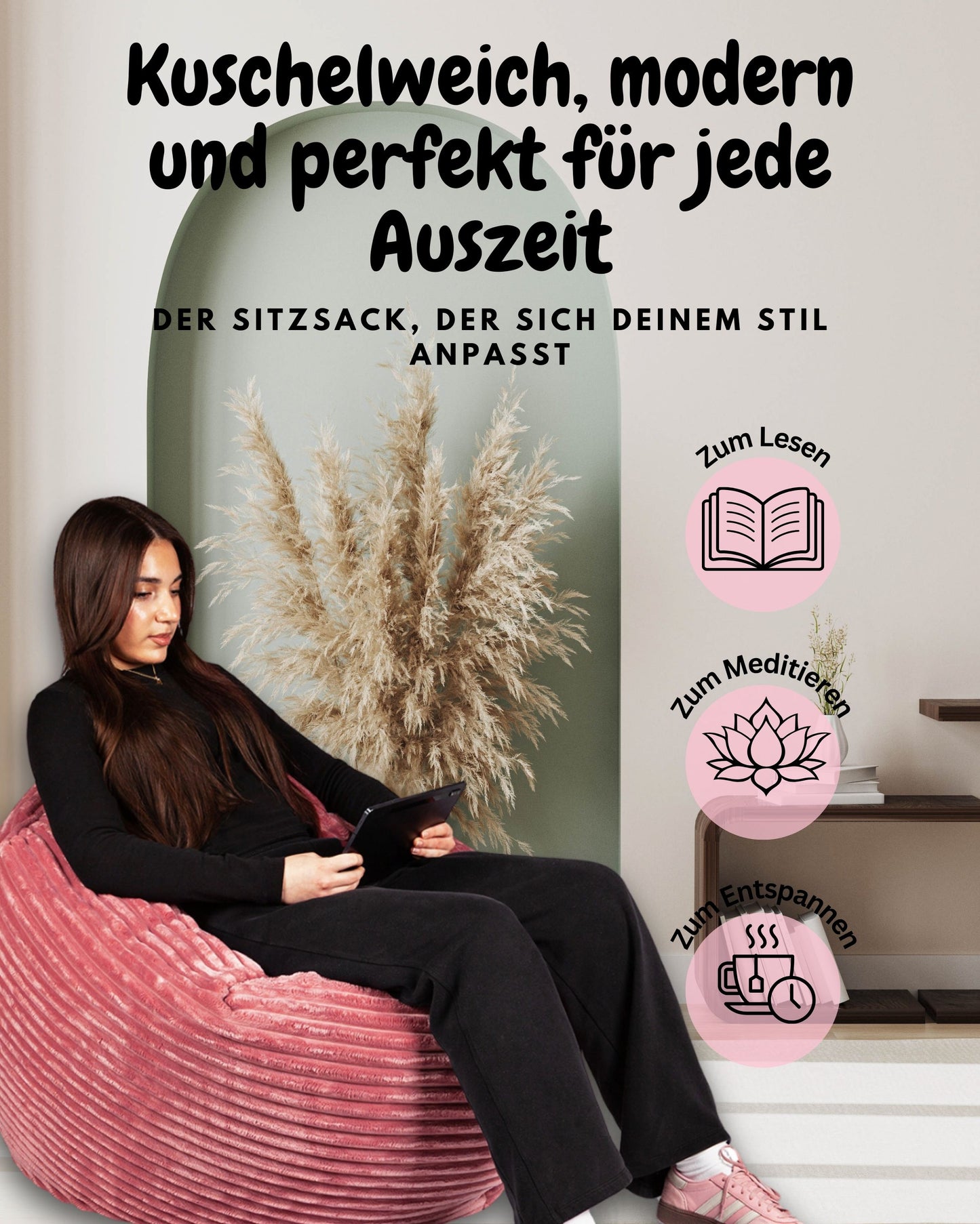 PatchHome Cord 2-in-1 Sitzsack– Stilvoller Komfort für jedes Zuhause
