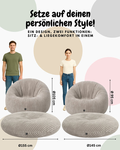 PatchHome Cord 2-in-1 Sitzsack– Stilvoller Komfort für jedes Zuhause