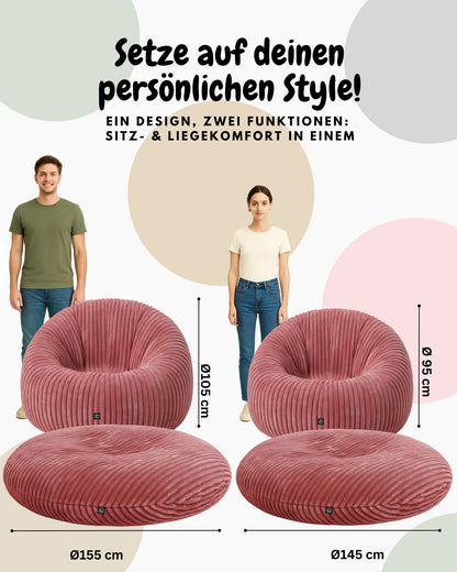 PatchHome Cord 2-in-1 Sitzsack– Stilvoller Komfort für jedes Zuhause